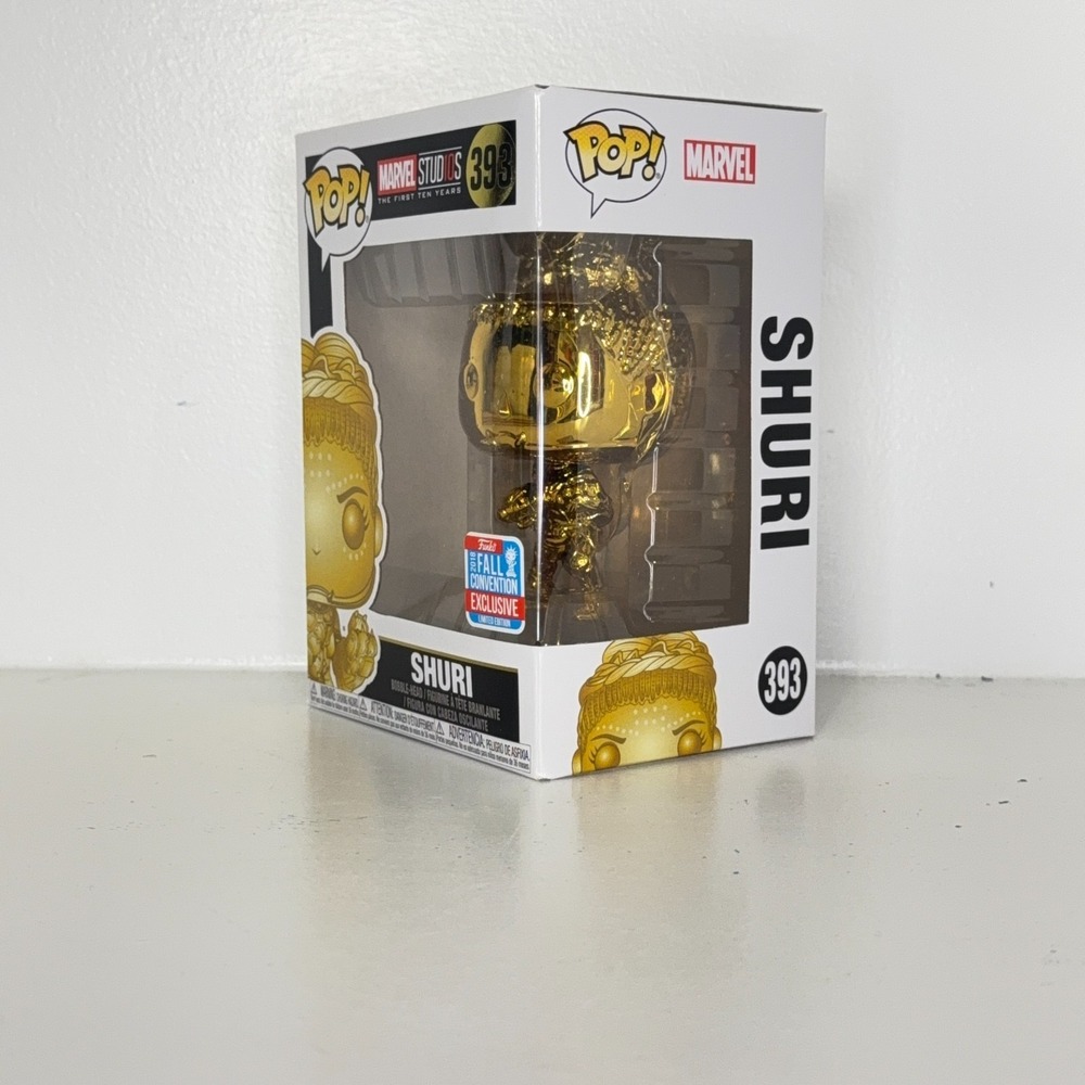 Funko Pop! Marvel #393 Shuri Gold Chrome 2018 Fall Convention Exclusive - Picture 5 of 7